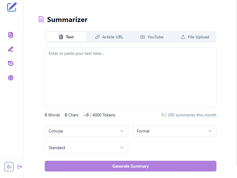 SumrAI interface preview